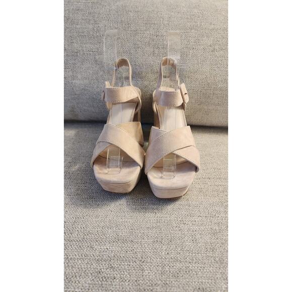 Pre-loved Jeffrey Campbell Women's Ammaly Sling Back Strap Heel Sz 6.5 - Picture 1 of 11